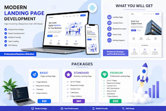 design and develop a professional landing page