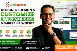 design, redesign or customize wild apricot membership website professionally