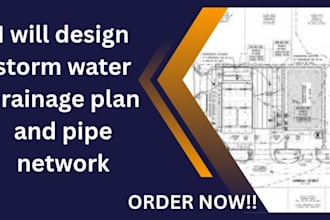 design storm water drainage plan and pipe network