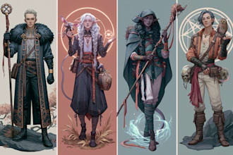 draw dnd character illustration, dnd character commission art