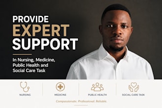 provide expert support in nursing, medicine, public health and social care task