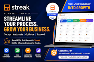 be your expert in streak crm setup, automation, pipeline, gmail, streak ai