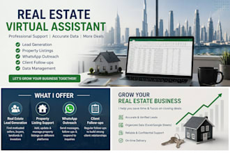 be your real estate virtual assistant for lead generation and property listings