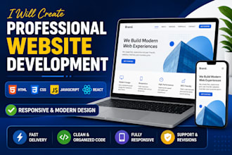 create a responsive website using HTML CSS javascript and react