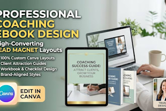 create coaching ebook design canva professional lead magnet layout
