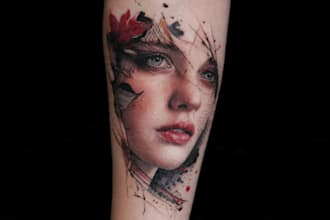 create unique realism tattoo design with my style
