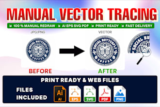 redraw blurry logo into vectors