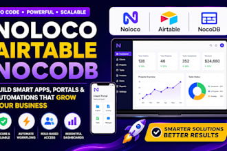 create noloco airtable nocodb CRM client portal dashboard