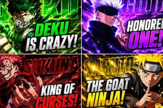 design anime youtube thumbnails