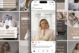 design custom instagram post canva branding kit   social media template graphic
