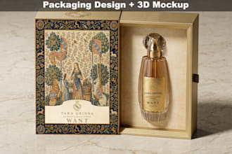 design product packaging, label and 3d mockup for amazon and ecommerce brands