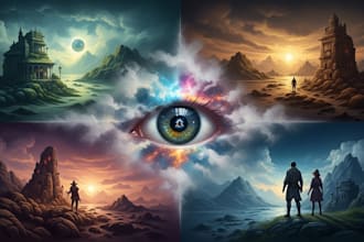 draw a surrealist or fantasy illustration