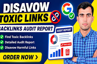 disavow toxic links and create backlinks audit report