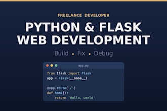 develop fix and debug your python fask web app