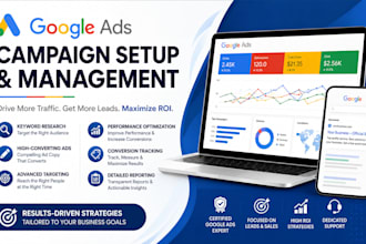 create, setup and manage google ads adwords ppc campaigns