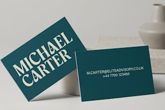 design a modern, professional and print ready business card