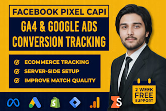 setup facebook pixel conversion API, google ads conversion tracking shopify