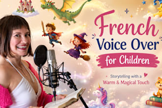 narrate french stories for kids in a female voice