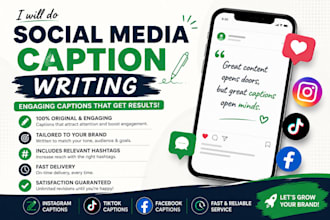 social media caption writing