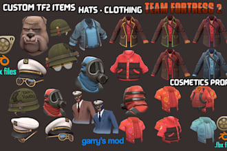 create tf2 workshop assets, props, outfits and weapon for fnaf, gmod, sfm models