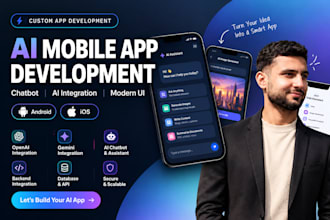 develop an ai mobile app with chatbot and ai integration