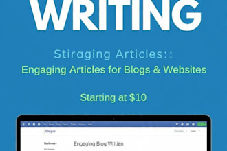 write engaging SEO blog articles for blogs and website