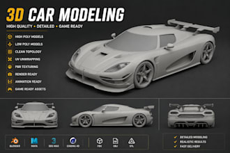 3d car model car parts widebody kits automotive spoiler bumper cad 3d printing
