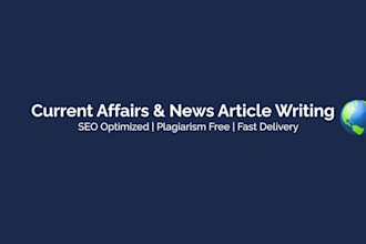 write news articles and current affairs content