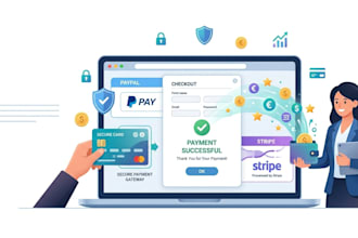 build stripe and paypal payment systems for your website