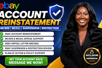 do ebay account reinstatement for mc999, mc011 suspension a