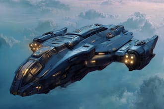 draw high quality spaceship concept