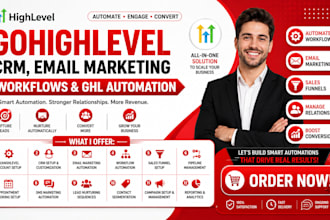 setup gohighlevel crm email marketing workflows and ghl automation