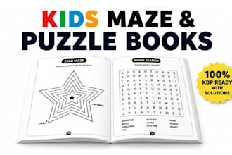 design kids maze books word search and puzzle activity books for kdp