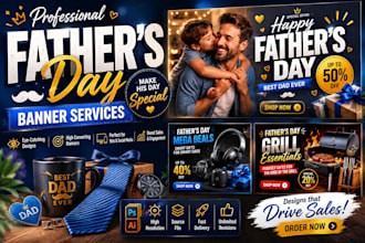 design custom fathers day promotional banners for ecommerce