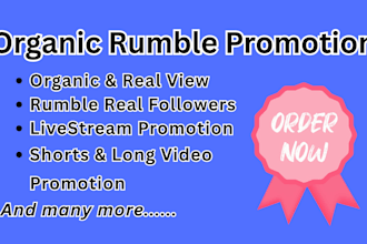 skyrocket rumble video views, followers organic rumble promotion