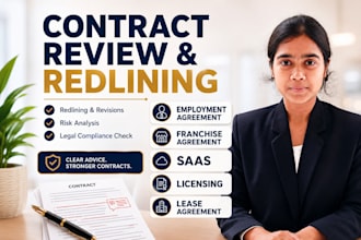 review, and redline legal contracts or agreements