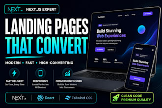 build a modern landing page using nextjs and tailwind CSS