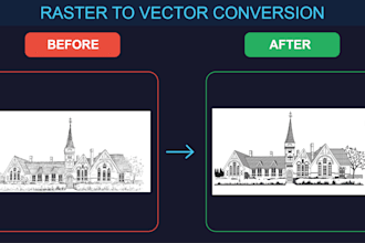 do raster to vector conversion and vector tracing manually