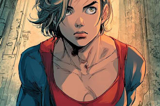 illustrate a stunning comic cover for print and digital