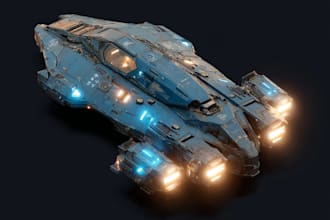 draw high quality spaceship concept