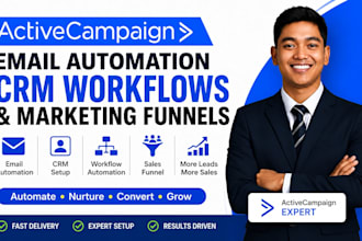 setup activecampaign email automation CRM workflows with marketing funnels