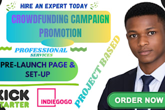 create a fundraising pre launch page to attract early backers