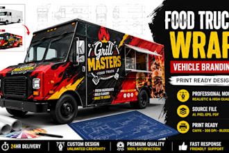 design food truck wrap vehicle wrap van wrap truck graphics