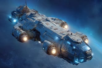 draw sci fi spaceship concept art or vehicle design