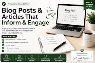 write engaging SEO optimized blog articles