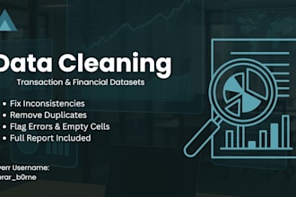 clean and fix errors in your transaction or financial dataset