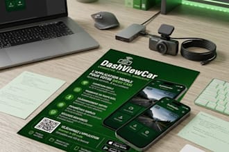 création flyers application dashviewcars
