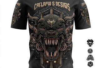 design trendy custom t shirt artwork for your brand