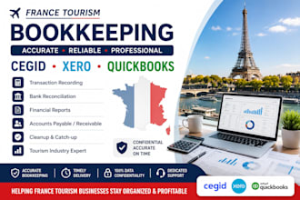 do france tourism bookkeeping in cegid, xero and quickbooks