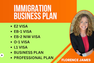 write immigration business plan for eb2 niw, e2, l1 visa USA